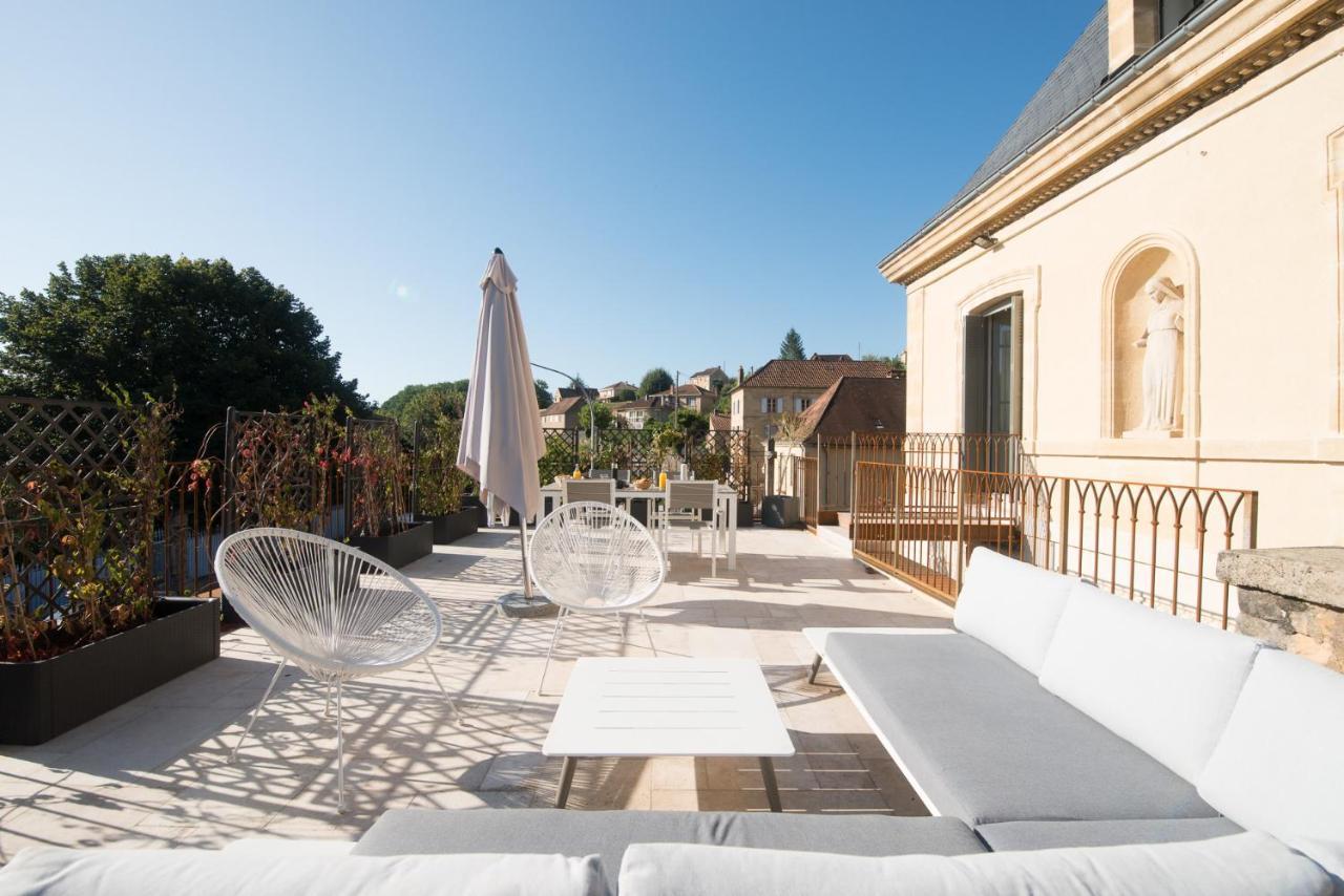 Apartmán La Belle Terrasse Avec Climatisation Et Parking Prive Sarlat-la-Canéda Exteriér fotografie
